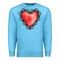 Ocean Blue Gemstone Red Heart Premium Sweatshirt - Jasminsmagicworld
