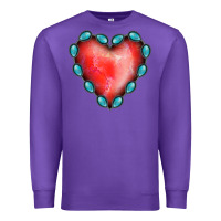 Purple Gemstone Red Heart Premium Sweatshirt - Jasminsmagicworld
