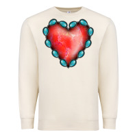 Sandshell Gemstone Red Heart Premium Sweatshirt - Jasminsmagicworld