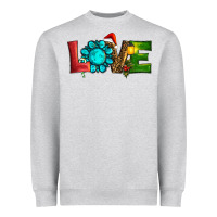 Heather Grey christmas gemstone love Heavyweight Sweatshirt - RanaPortraitStore