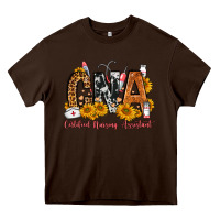 Chocolate Brown Cna Certified Nursing Assistant Heavy Core Tee - FaDigitalArtStudio