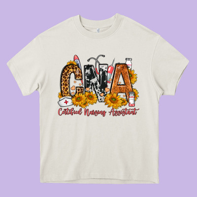 Cna Certified Nursing Assistant Heavy Core Tee Designed By Fadigitalartstudio
