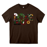 Chocolate Brown christmas love nurselife Heavy Core Tee - RanaPortraitStore