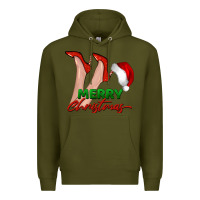 Army Green merry Christmas heels Premium Hoodie - BarkalooDesign