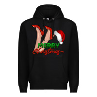 Black merry Christmas heels Premium Hoodie - BarkalooDesign