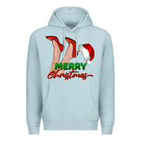 Blue Mist merry Christmas heels Premium Hoodie - BarkalooDesign