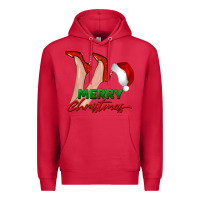 Cardinal merry Christmas heels Premium Hoodie - BarkalooDesign