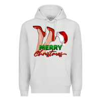 Dove Grey merry Christmas heels Premium Hoodie - BarkalooDesign
