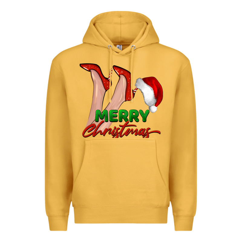 Merry Christmas Heels Premium Hoodie by BarkalooDesign | Teevron