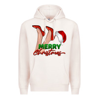Pale Pink merry Christmas heels Premium Hoodie - BarkalooDesign