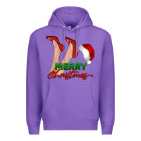 Purple merry Christmas heels Premium Hoodie - BarkalooDesign