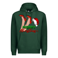 Sports Green merry Christmas heels Premium Hoodie - BarkalooDesign