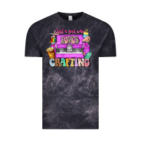 Cloud Black Just A Girl Who Loves Crafting Vintage Tee - CowhideDigitalArt
