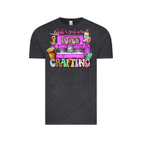 Vintage Black Just A Girl Who Loves Crafting Vintage Tee - CowhideDigitalArt