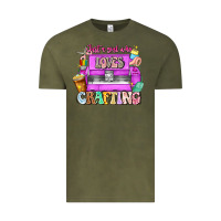 Vintage Olive Just A Girl Who Loves Crafting Vintage Tee - CowhideDigitalArt
