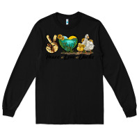 Black Peace Love Ducks Long Sleeve Tee - LillyAllenDesigns