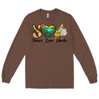 Chestnut Peace Love Ducks Long Sleeve Tee - LillyAllenDesigns