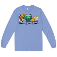 Colony Blue Peace Love Ducks Long Sleeve Tee - LillyAllenDesigns
