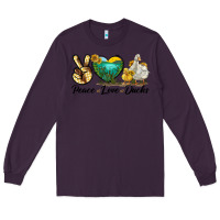 Plum Peace Love Ducks Long Sleeve Tee - LillyAllenDesigns