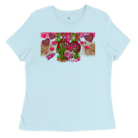 Baby Blue Stuck On You Ladies Tee - CowhideDigitalArt