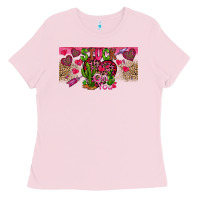 Bubblegum Pink Stuck On You Ladies Tee - CowhideDigitalArt