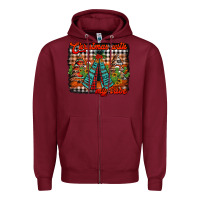 Burgundy christmas with my tribe Zipper Hoodie - Jasminsmagicworld