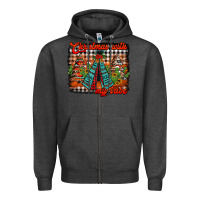 Charcoal Heather christmas with my tribe Zipper Hoodie - Jasminsmagicworld