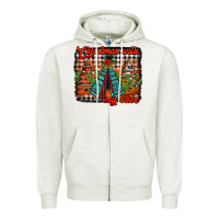 Oatmeal Heather christmas with my tribe Zipper Hoodie - Jasminsmagicworld