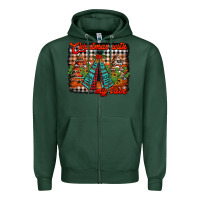 Sports Green christmas with my tribe Zipper Hoodie - Jasminsmagicworld