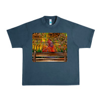 Midnight Navy Farm Life Rooster Urban Heavy Tee - CowhideDigitalArt