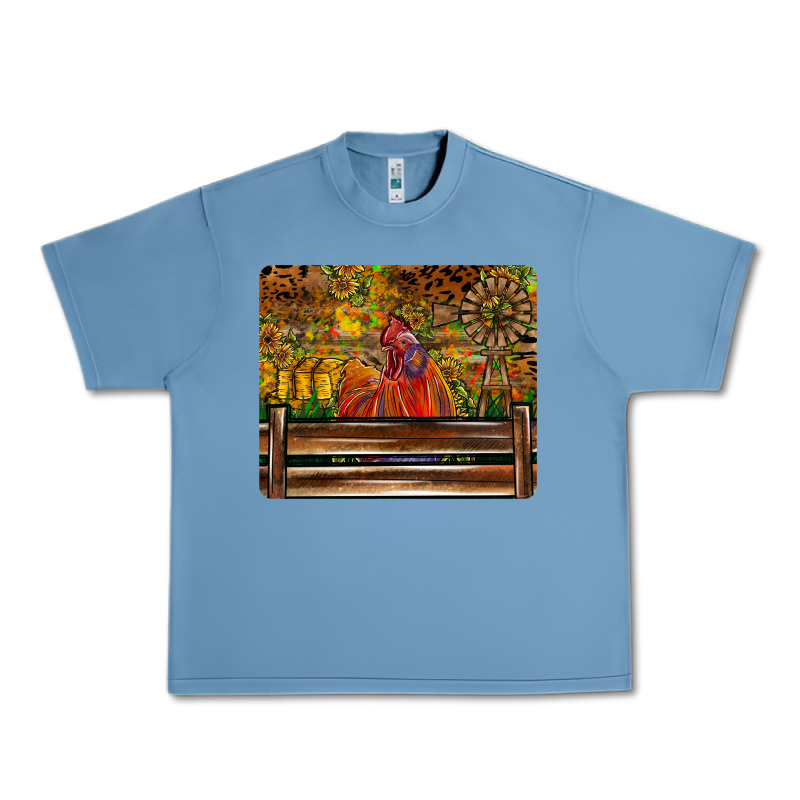 Farm Life Rooster Urban Heavy Tee by CowhideDigitalArt | Teevron