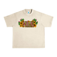 Sandshell Cactus Leopard Sunflower Mama and Mini Set Urban Heavy Tee - Jasminsmagicworld