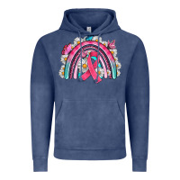 Vintage Denim Breast Cancer Rainbow Vintage Hoodie - Artiststas