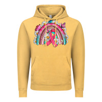 Vintage Mustard Breast Cancer Rainbow Vintage Hoodie - Artiststas