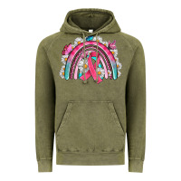 Vintage Olive Breast Cancer Rainbow Vintage Hoodie - Artiststas