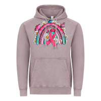 Breast Cancer Rainbow Vintage Hoodie | Teevron