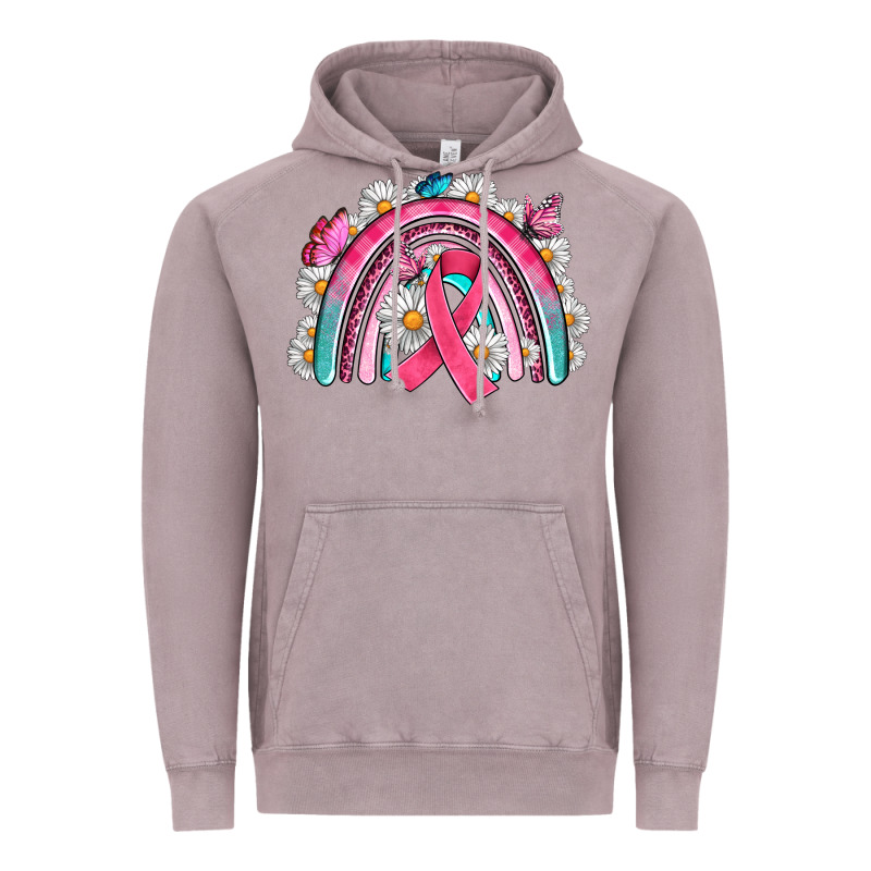 Breast Cancer Rainbow Vintage Hoodie by Artiststas | Teevron