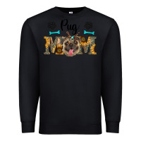 Black western pug mom Premium Sweatshirt - RanaPortraitStore