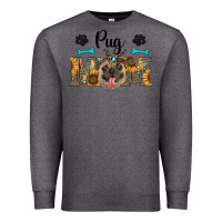 Charcoal Heather western pug mom Premium Sweatshirt - RanaPortraitStore
