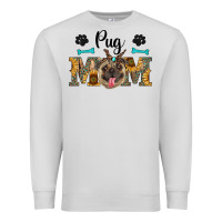Dove Grey western pug mom Premium Sweatshirt - RanaPortraitStore