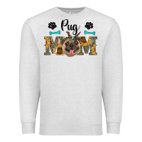Oatmeal Heather western pug mom Premium Sweatshirt - RanaPortraitStore