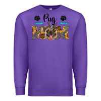Purple western pug mom Premium Sweatshirt - RanaPortraitStore