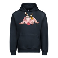 Navy baby pig with cowhide ribbon Urban Hoodie - RanaPortraitStore