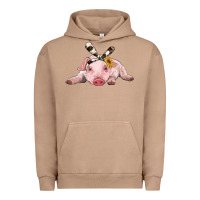 Pigment Burro baby pig with cowhide ribbon Urban Hoodie - RanaPortraitStore
