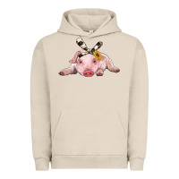 Pigment French Oak baby pig with cowhide ribbon Urban Hoodie - RanaPortraitStore