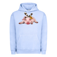 Pigment Grape Ice baby pig with cowhide ribbon Urban Hoodie - RanaPortraitStore