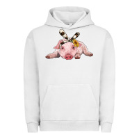Pigment Lunar Rock baby pig with cowhide ribbon Urban Hoodie - RanaPortraitStore