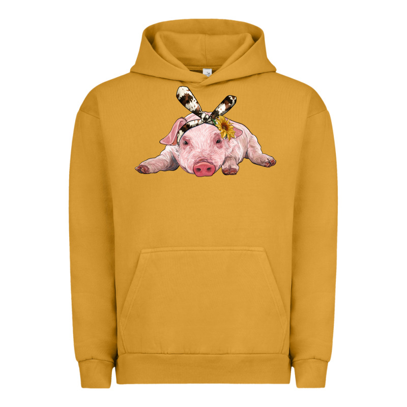 Baby Pig With Cowhide Ribbon Urban Hoodie by RanaPortraitStore | Teevron