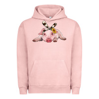 Pigment Salmon baby pig with cowhide ribbon Urban Hoodie - RanaPortraitStore