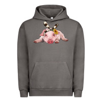 Pigment Tornado baby pig with cowhide ribbon Urban Hoodie - RanaPortraitStore